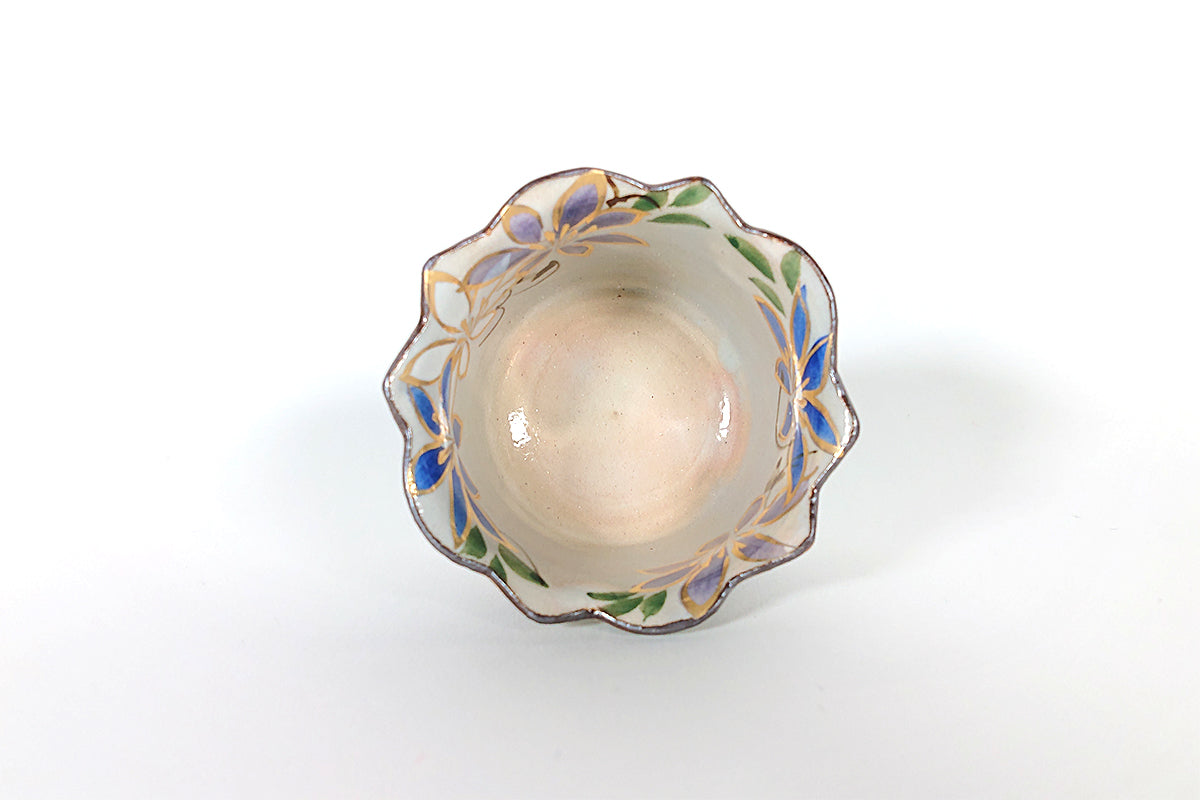 色絵乾山写 鉄線 小付