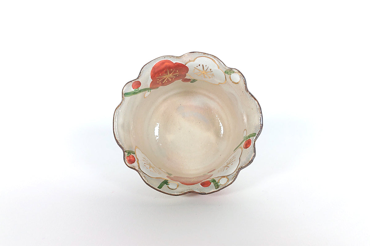 色絵乾山写 梅 小付